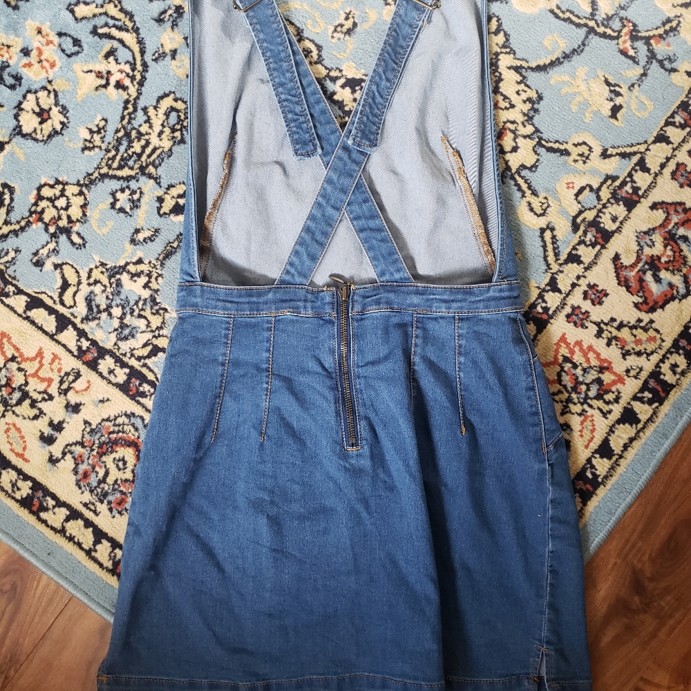 CUTE Free people Denim overall skirt dress - Picture 2 of 3